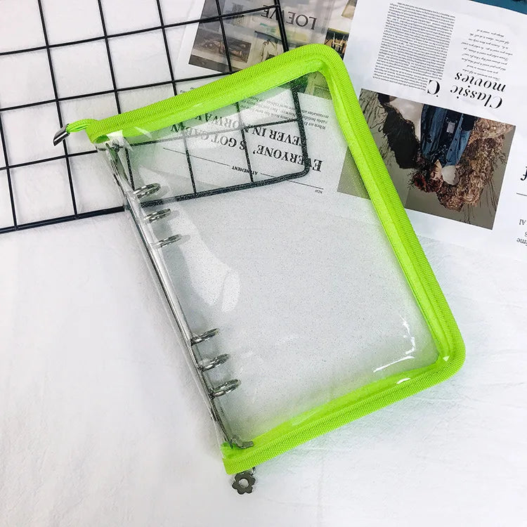 A5 A6 Zipper Binder Photo Card Collection Book Postcard Organizer Diary Notebook School Stationery