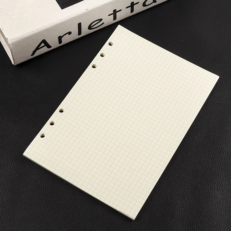 A5 A6 A7 Black White Loose Leaf Notebook Refill Spiral Binder Inner Page Grid Blank Line Diary Agenda PlannerSchool Stationery