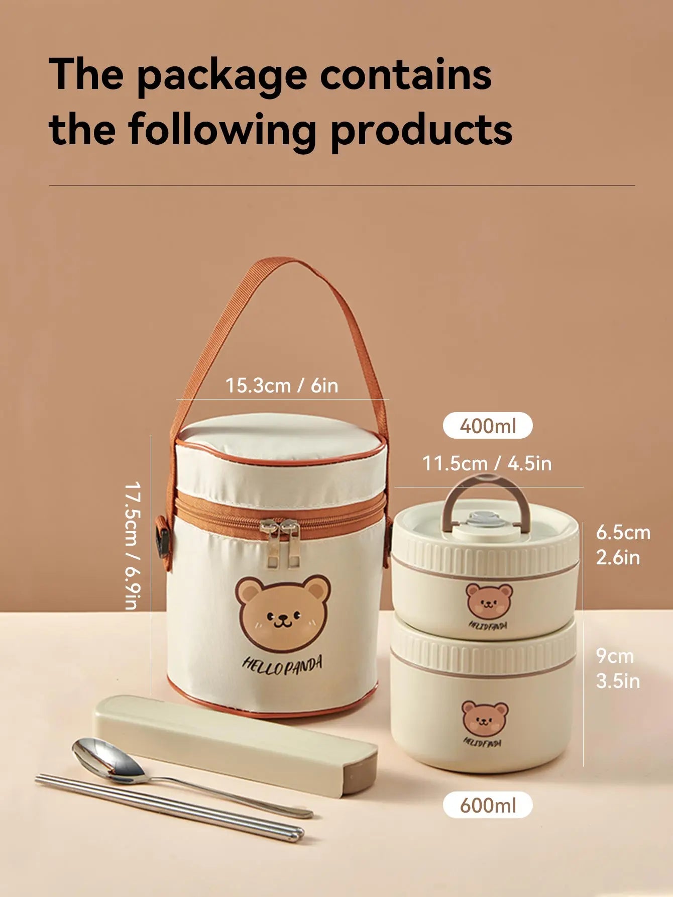WORTHBUY Portable Insulated Lunch Box 304 Stainless Steel Fruit Salad Food Container Leak-proof Bento Box Microwave Heatable