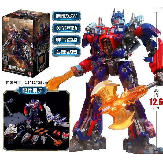 Blokees Transformers Movie Beyond Serie LED Sentinel Prime Blitzwing Action Figure Assembly Model Ornament Collectible Toy Gift