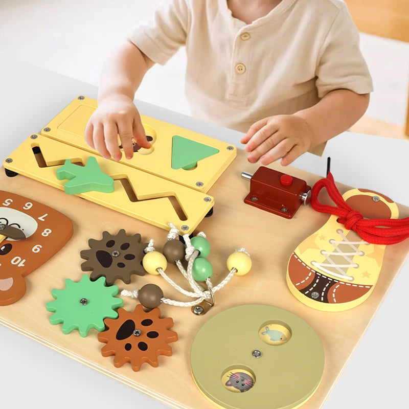 Kid Activity Busy Board Material DIY Accessories Montessori Teaching Aids Baby Busy board Early Education Learning Skill Toy