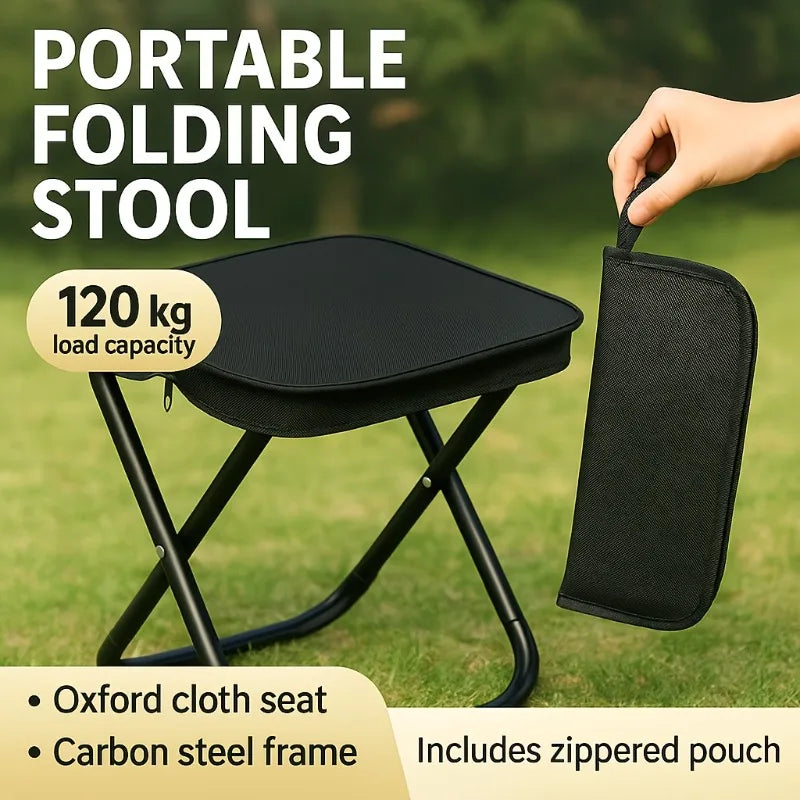 Lightweight Sturdy Frame Portable Heavy Duty Folding Camping Chair for Adults Outdoor Use Supports 440lb Capacity