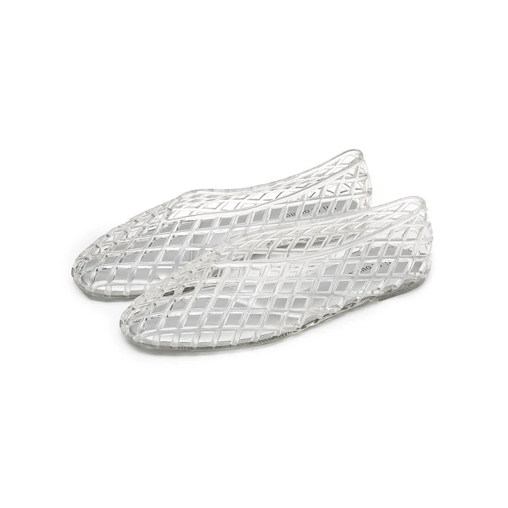 Women's Colorful Hollow Grid Flat Sandals Summer Ladies Flat Jelly Shoe DIY Non-slip Vacation Beach Shoes with Shoes Accessories