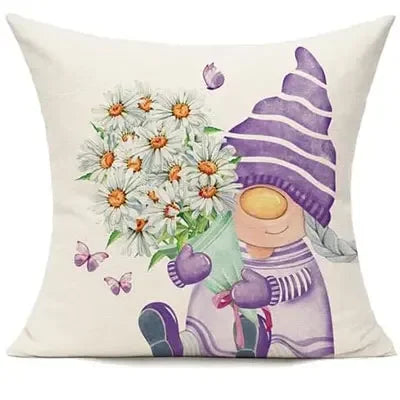 40x40cm Outdoor Yellow Pillowcase Spring and Summer Decoration Cushion Cover Family Decoration Garden Sofa Daisy