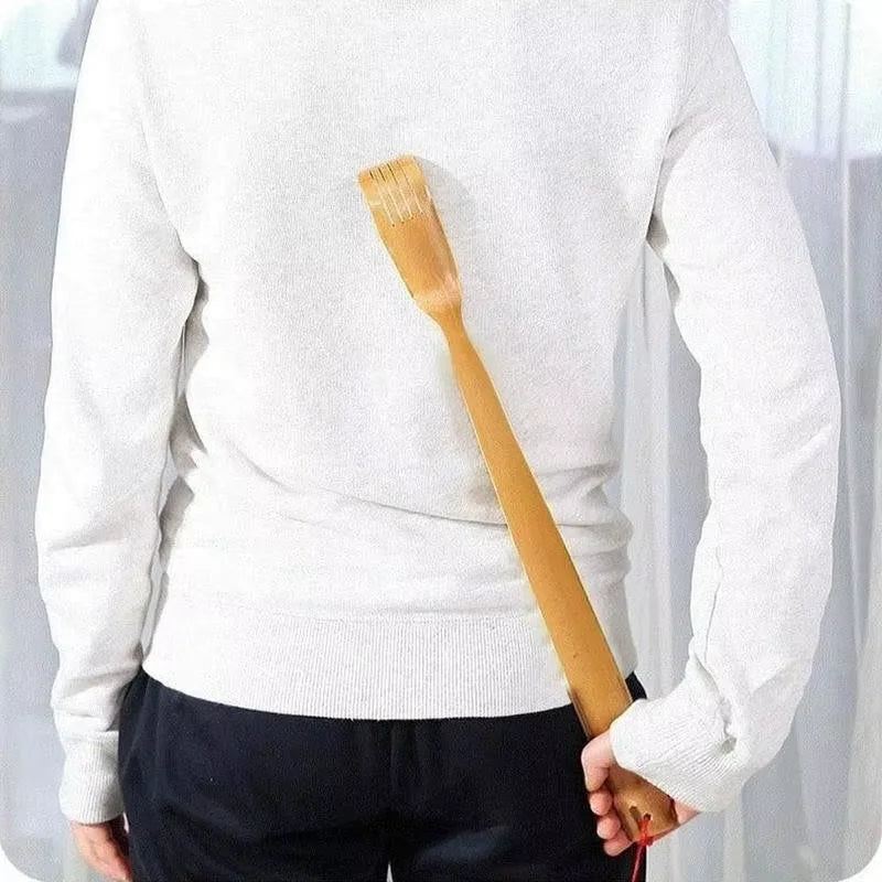Bamboo Back Scratcher Anti-Itch Massager for Elderly Health Care Body Scraper Comfortable Scratch Tool for Seniors