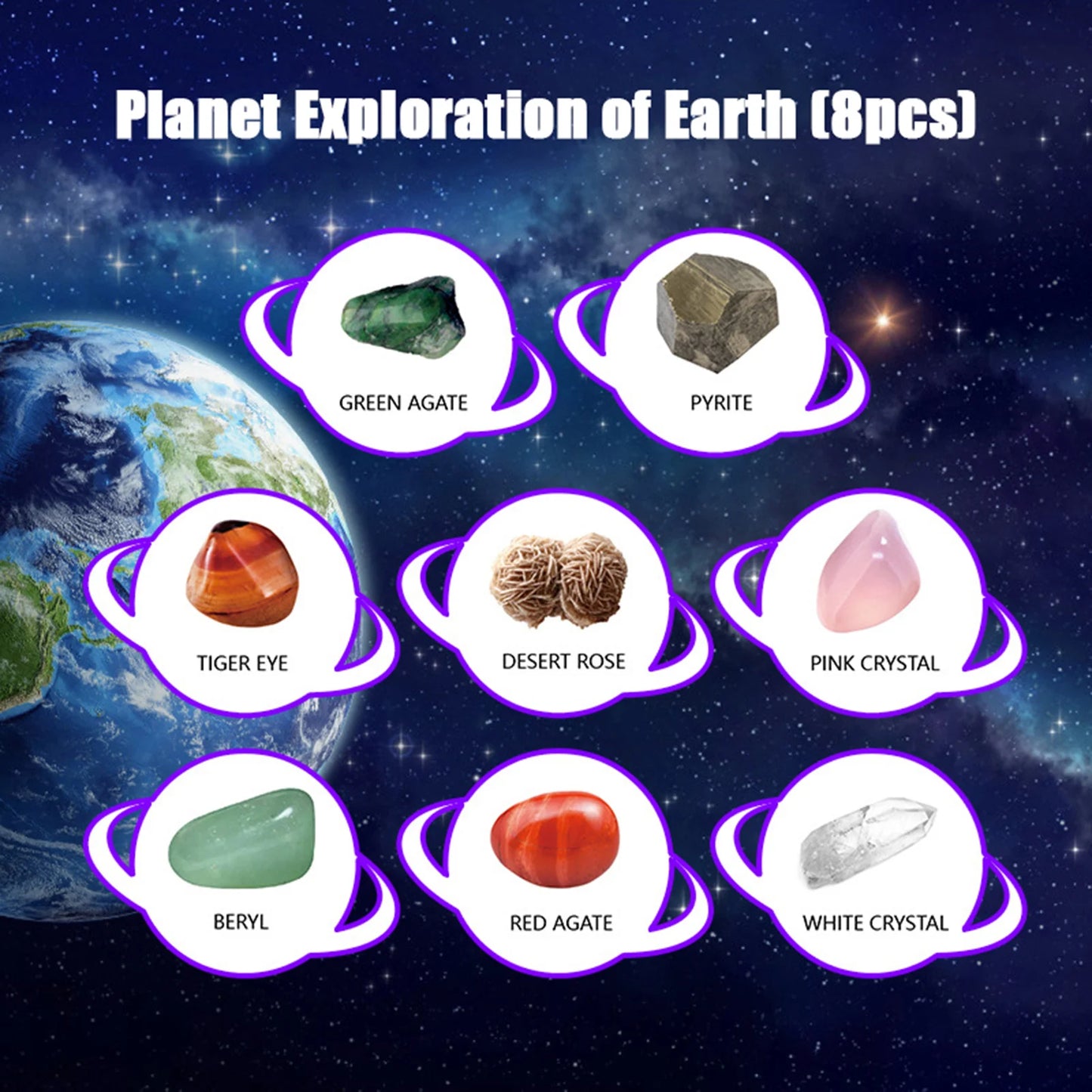 Gemstone Dig Kit Geographic Mega Excavation Kit Discovery Crystals Science Educational STEM Learning Mining Toys For Kids