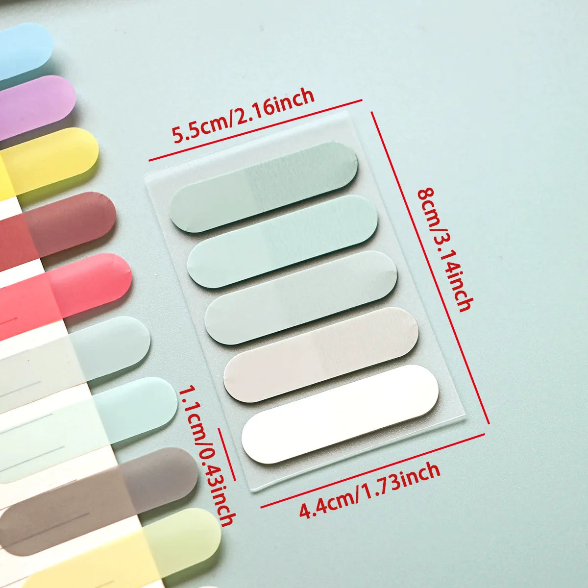 100 Sheets Writable Sticky Tabs Book Tabs Page Markers Translucent Sticky Note Tabs Post It Stick Tabs Annotation Tabs Index
