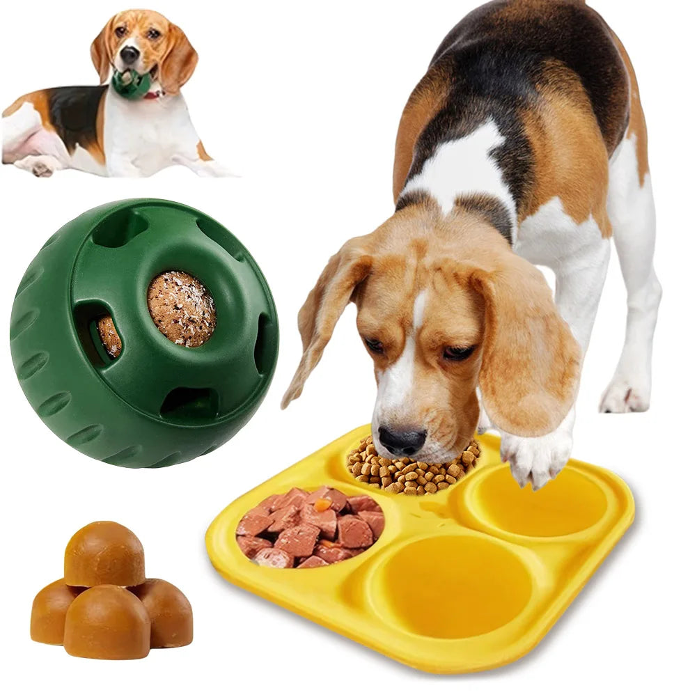 Silicone Fillable Dog Toys Maken Frozen Food Tray Summer Cooling Ease Dog Anxiety Teeth Cleaning Slow Feeding Dog Toys Supplies