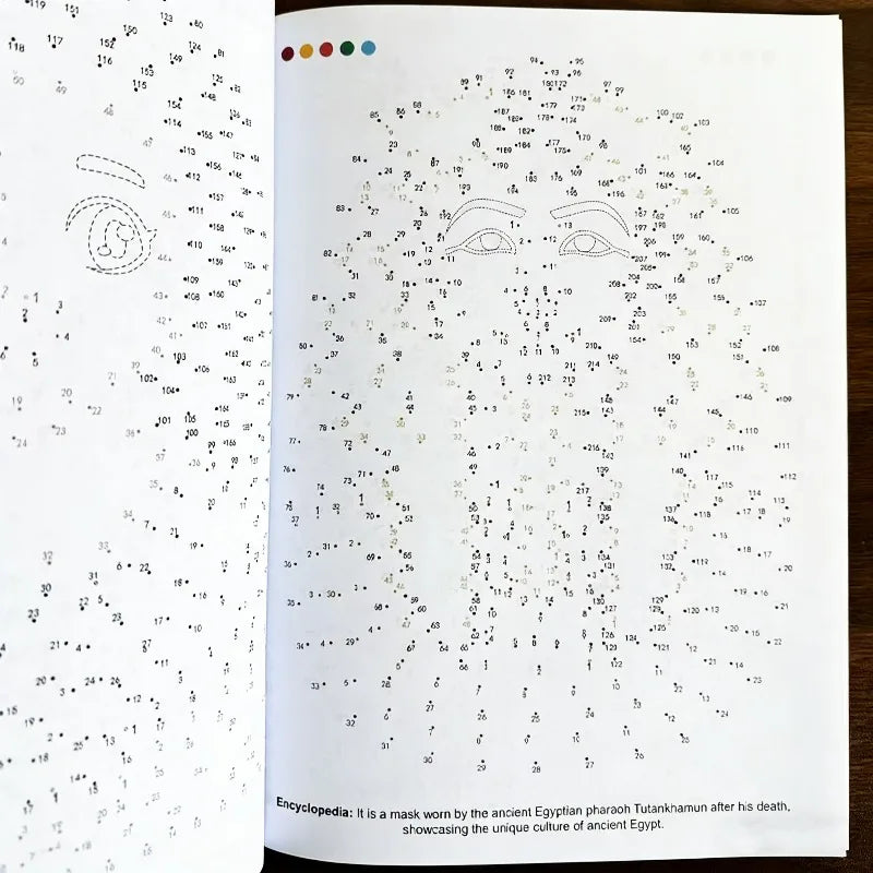 Pen Control Training Children's Drawing By Connecting Lines Drawing Points and Connecting Lines Fun Activity Book 48 Color Pages