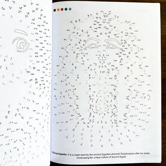 Pen Control Training Children's Drawing By Connecting Lines Drawing Points and Connecting Lines Fun Activity Book 48 Color Pages