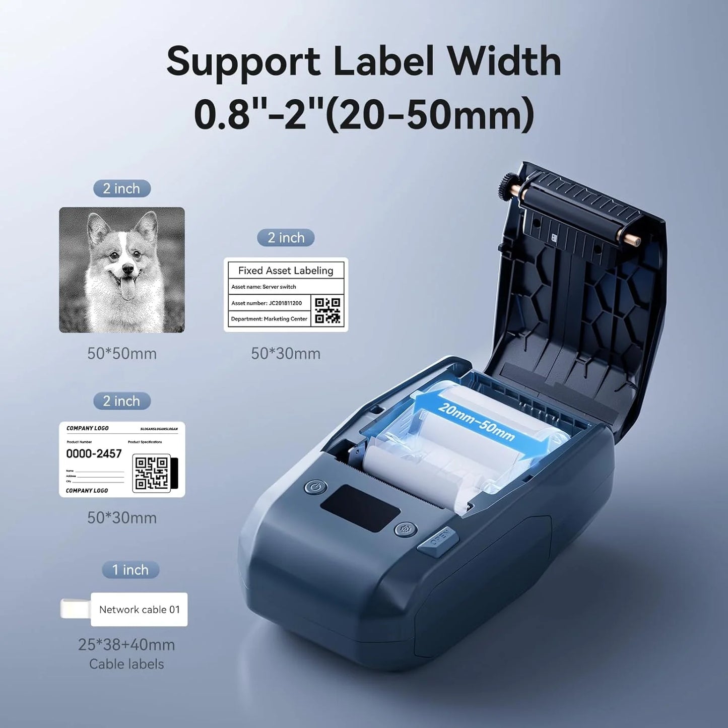 300dpi Niimbot M2 Portable Thermal Transfer Label Printer Multi-function Sticker Label Maker Machine for Clothes Tag Power Cable