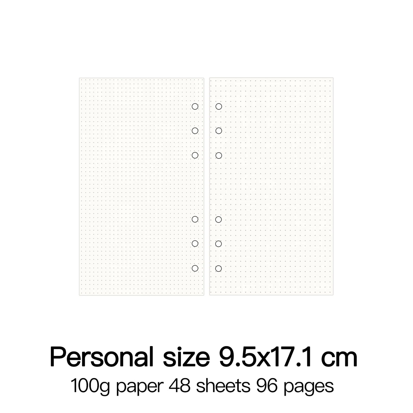 High Quality Ring Binder Notebook A5 Personal A6 A7 A8 Size Insert Refills Loose Leaf Spiral Diary Planner Inner Core 100g Paper