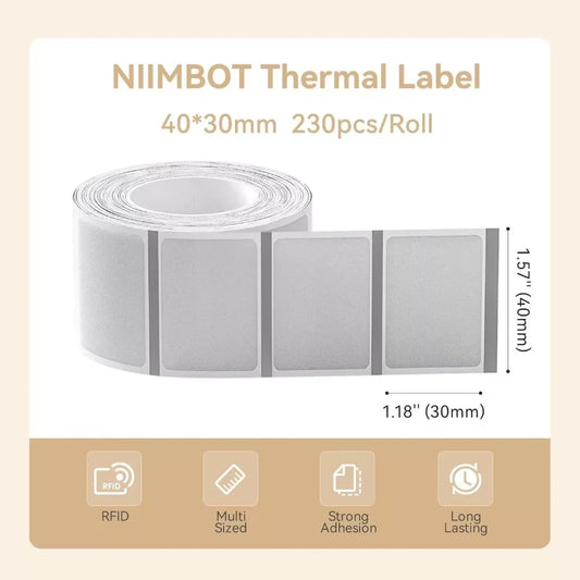 NIIMBOT B21/B1/B3s Transparent Label Printing Paper Name Sticker Waterproof Circle/square Thermal Label paper