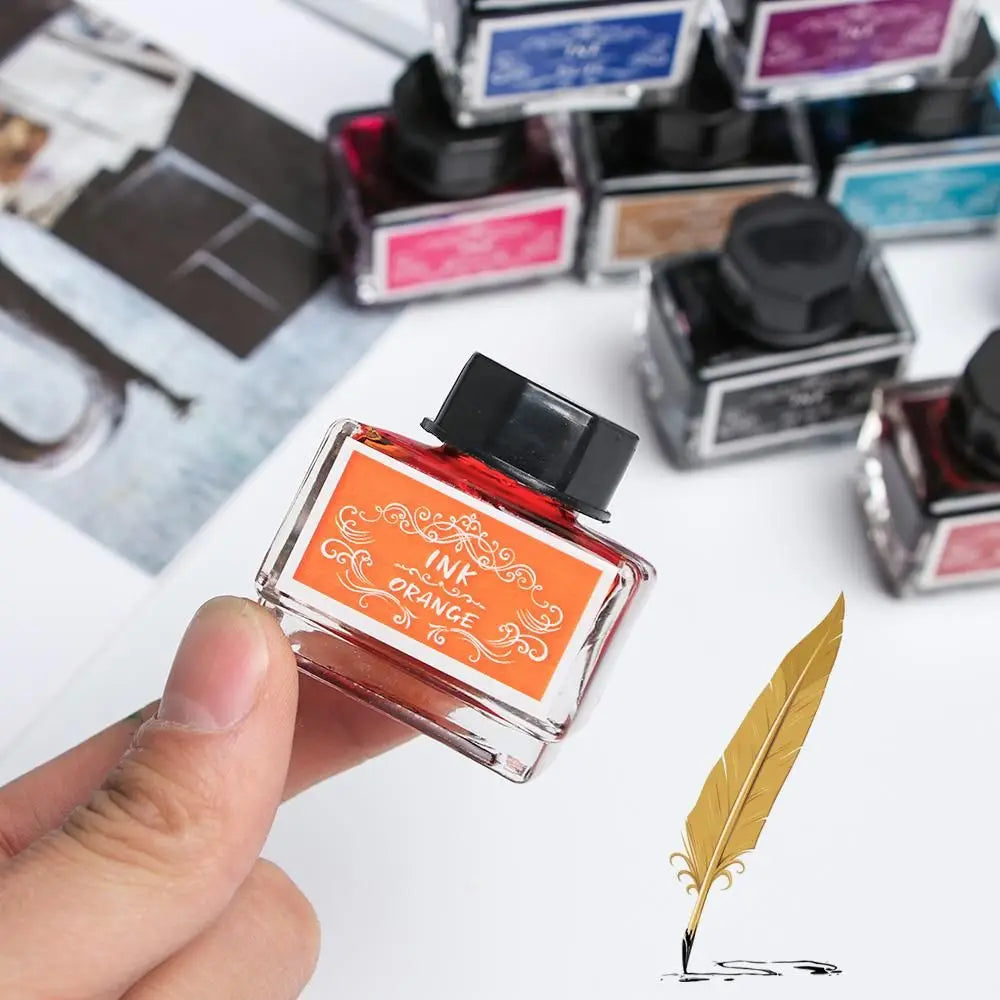 Carbon-free Ink For Fountain Pen 15ml Non-carbon Ink Fountain Pens Stationery Pen Ink Bottle Printer Chemical Ink