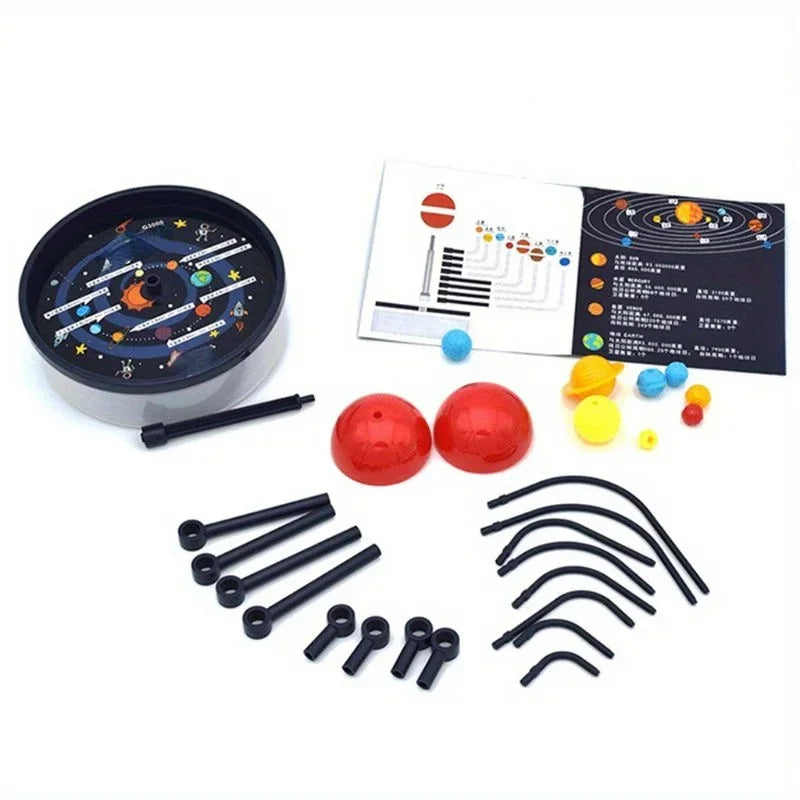 1Set Solar System Nine Planets Model Science Kit DIY Assembly Parent-child Interaction Planetarium Toy Educational Toy