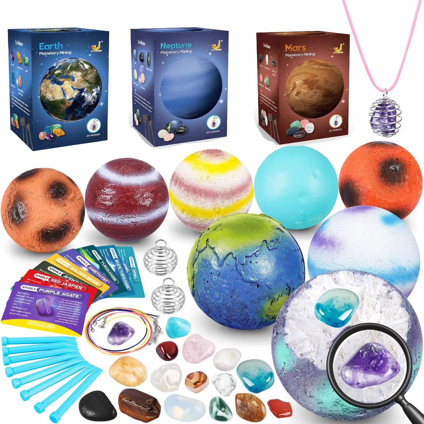 Children Archaeological Digging Toy Treasure Planet Gem Ore Exploration of The Solar System Mining Science Educational Toys