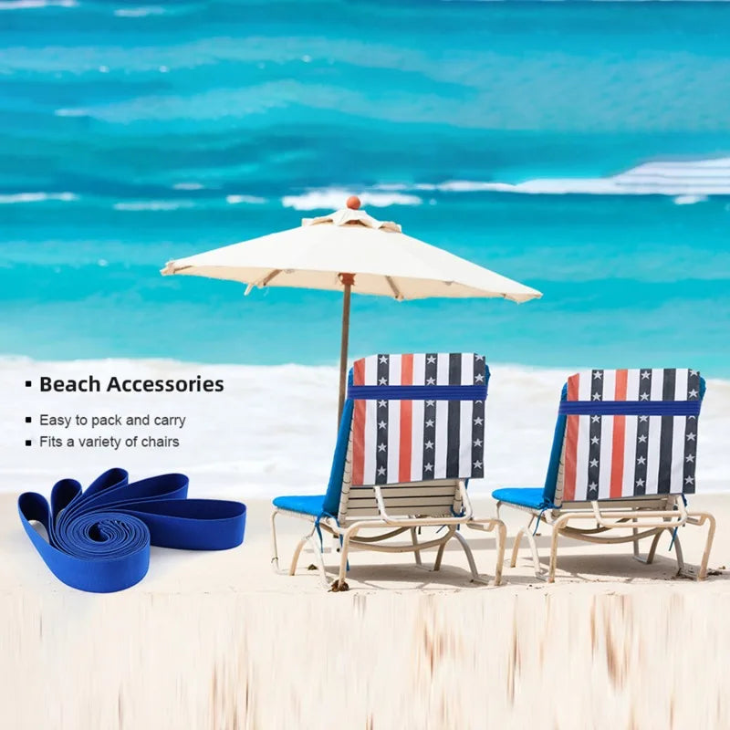 Beach Chair Towel Bands Stretchable Rubber Band Towel Strap Holder Towel Clips for Lounge Beach Pool Chairs Summer