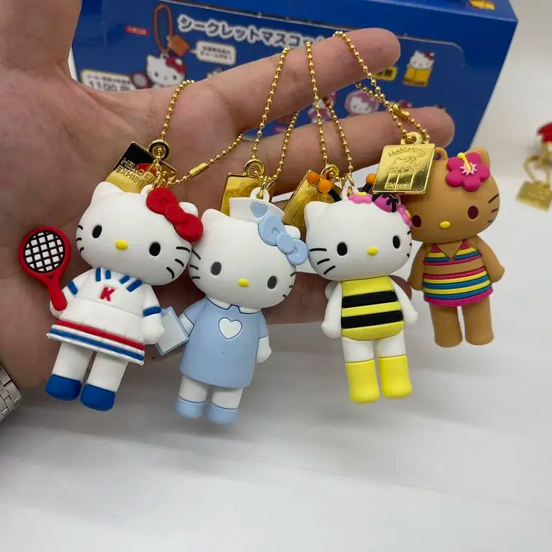 New 50th Anniversary Limited Edition Kt Cat Cute Backpack Pendant Blind Box Kawaii Pvc Action Figure Keychain Toys Birthday Gift