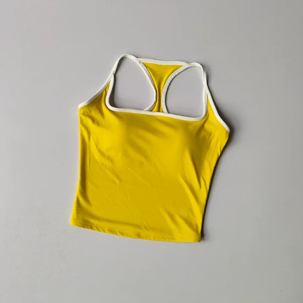 Sports and Fitness Vest with Chest Pad Summer Shockproof Beauty Back Nude Feeling Suit Pilates Training Yoga Top Yoga Clothing