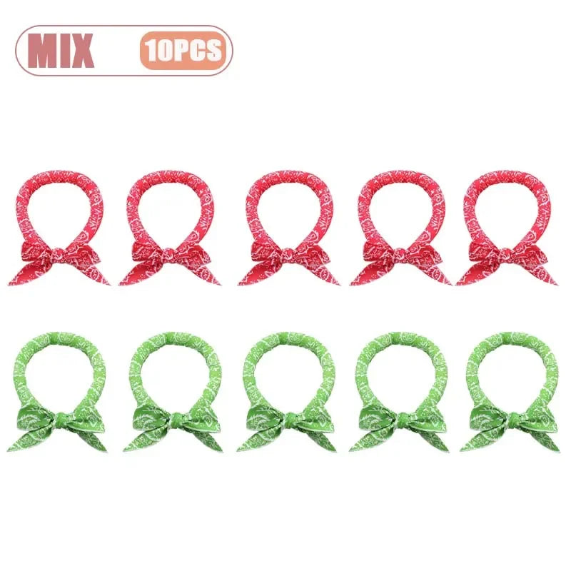 1-20PCS Summer Pet Cooling Scarf for Cats Dogs Ice Collar Cartoon Design Breathable Heat Relief Outdoor Travel Accessory