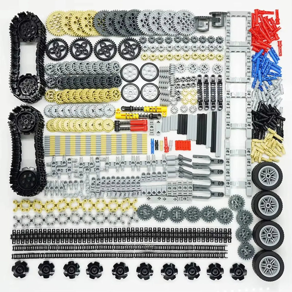 768PCS Technical Parts Building Kit with Gears Axles Wheels for MOC Car Robot Models STEM Toys