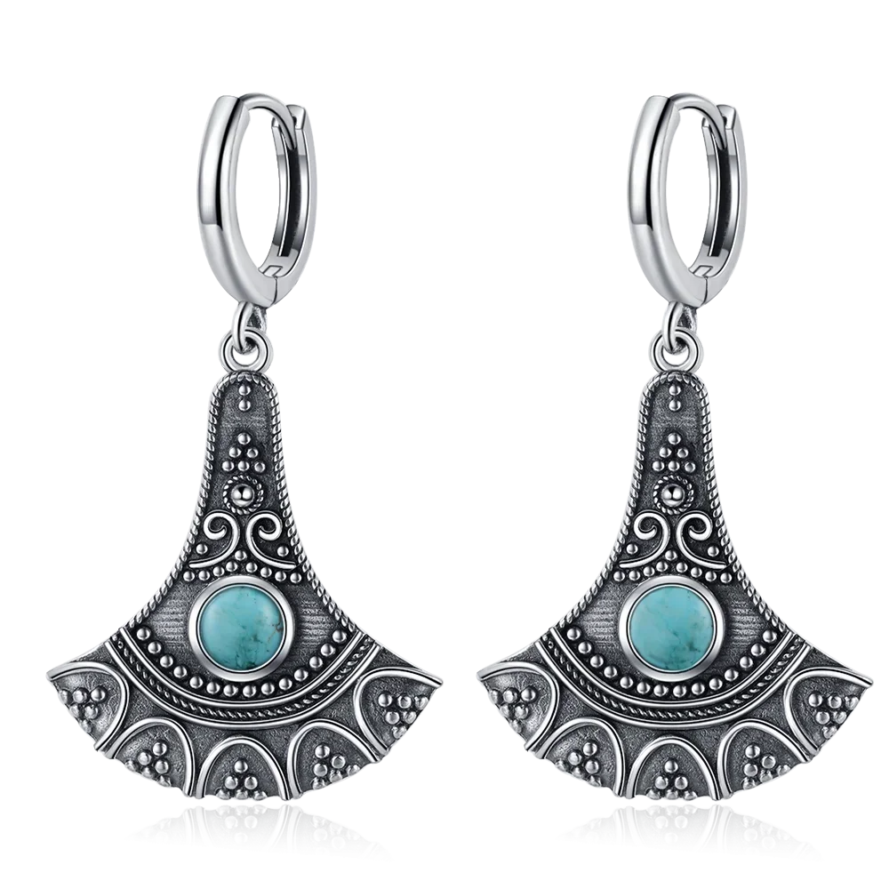 Long Pendant Natural Kyanite Earrings S925 Silver Earrings for Women Jewelry Vintage Engagement Party Anniversary Gift