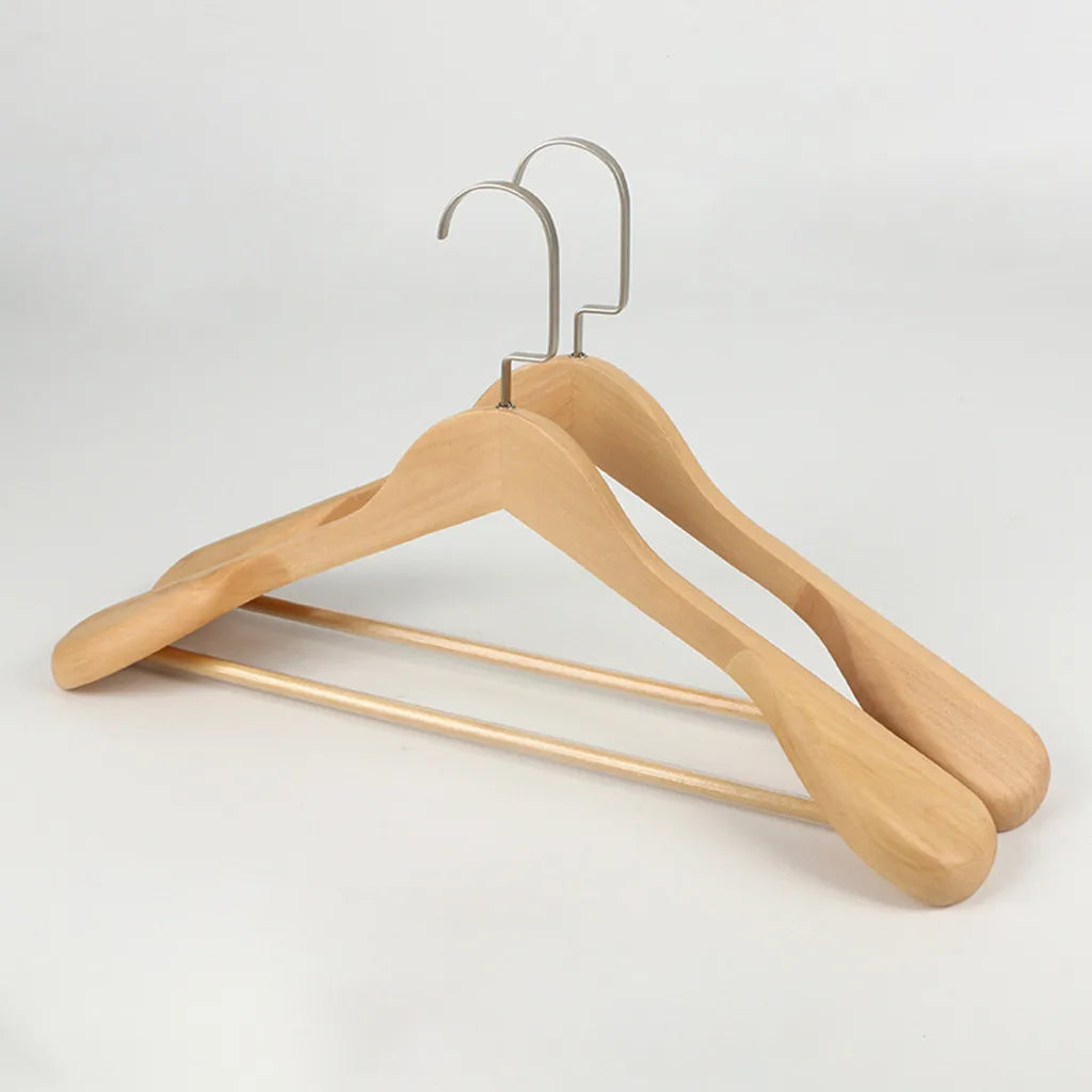 High-Grade Wide Shoulder Wooden Plastic Hanger Suit Hanger Seamless Clothe Hanger Wardrobe Storage Rack Household Hanger Quality