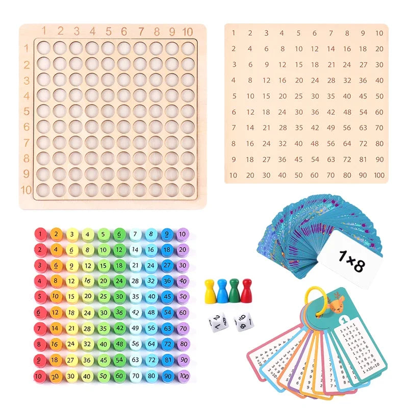 Wooden Toys Math Toys 99 Multiplication Table Math Arithmetic Teaching Aids Gifts for  Friends