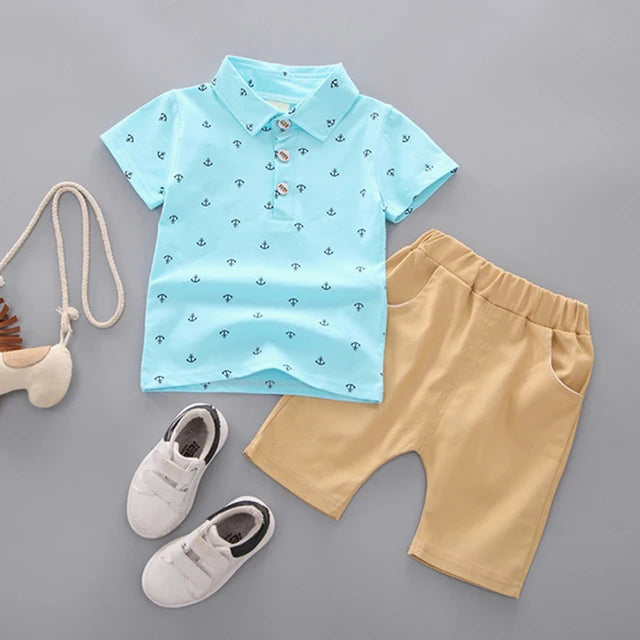 Summer Boys Clothes Suit Kids T-shirt+shorts 2pcs Baby Toddler Outfit Sportsuit 1 2 3 4 Years Boys thin Costume Children Clothes