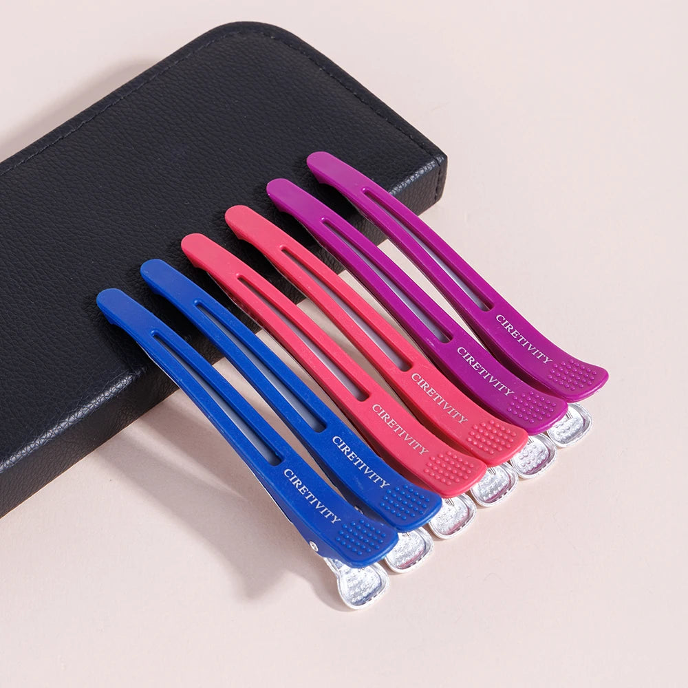 6Pcs Hairdressing Clamps Women's Claws Section Clips Barber Crocodile Hairpin Salon Styling Tools Hair Accessories