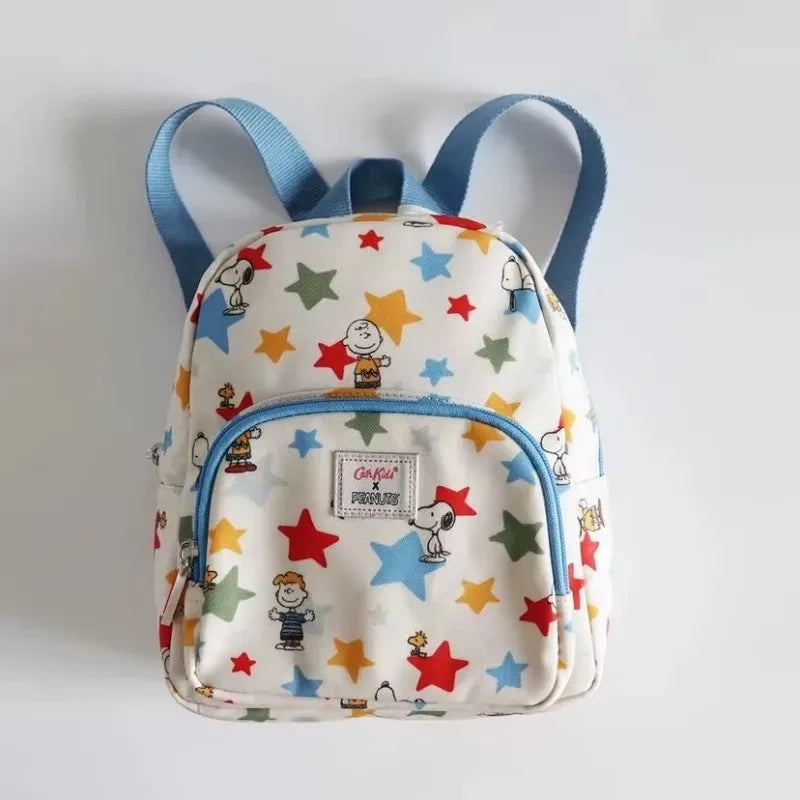 2026 New Snoopy Star Print Children’s Backpack Cute Cartoon School Bag Light Casual Backpack Boys and Girls School Bag