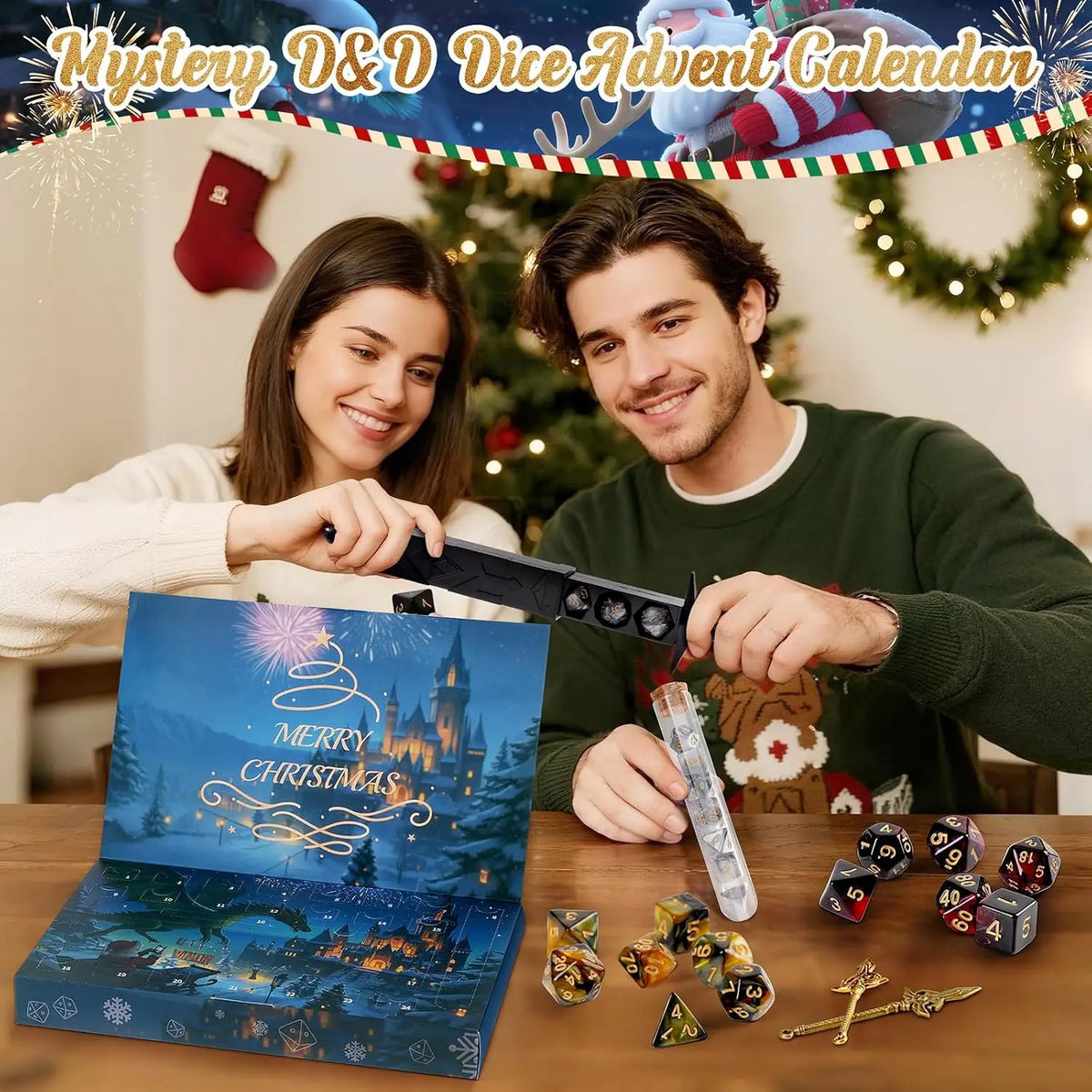 DND Dice Advent Calendar – 24 Days of Mystery D&D Dice for RPG Players