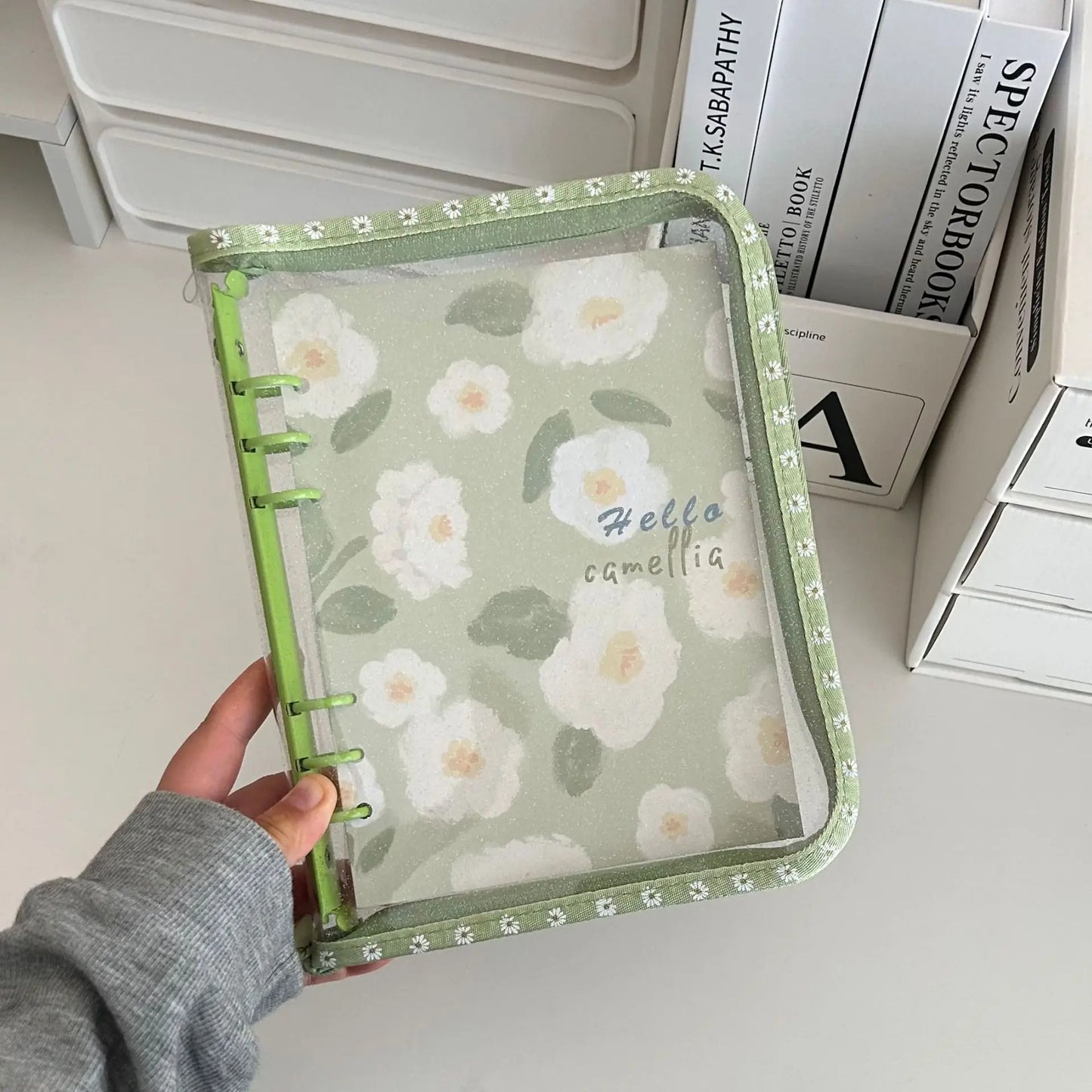 A5 A6 Zipper Binder Photo Card Collection Book Postcard Organizer Diary Notebook School Stationery