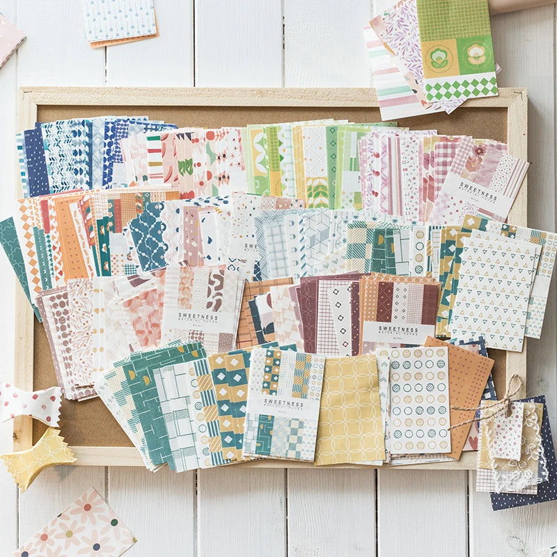 50 Pcs Kawaii Ins Paper Card DIY Decoration Idol Photocard Scrapbooking Diary Background Collage Material Paper Stationery
