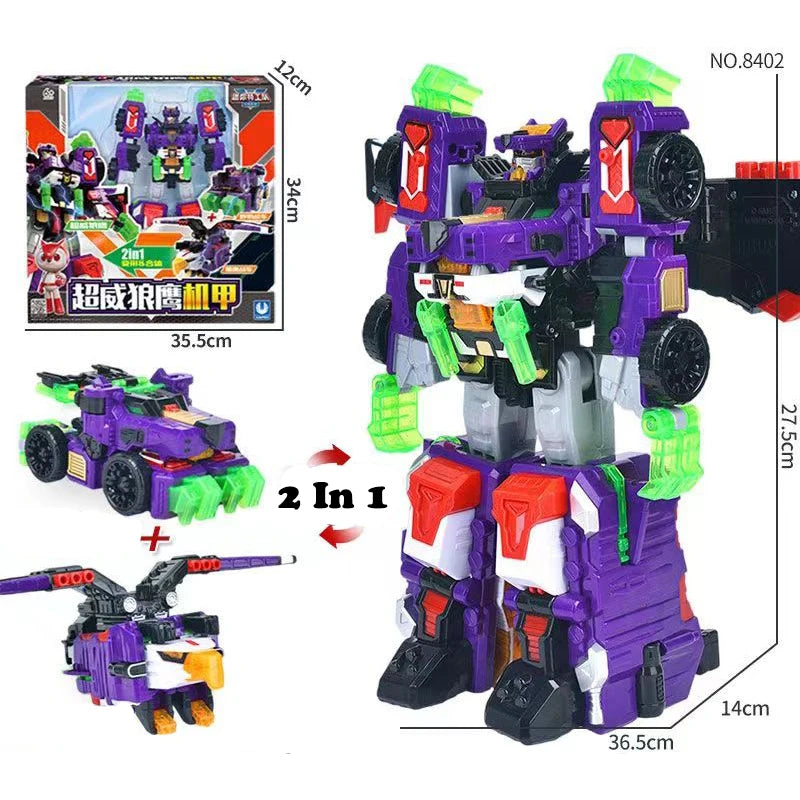 MiniForce 6 in 1 V Rangers VOLT LEGEND KING V Transformation Robot Bot Model Mini Force Deformation Combiner Action Figure Toys