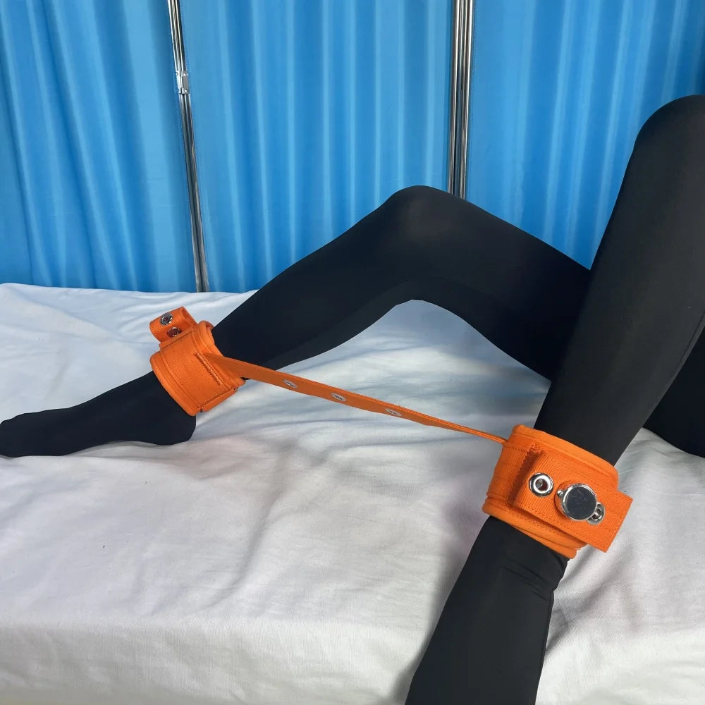 Magnetic Locking Ankle Restrainment Belt Medical Self-Injury Self-Mutilation Restraint Belt Cotton Ankle Belt