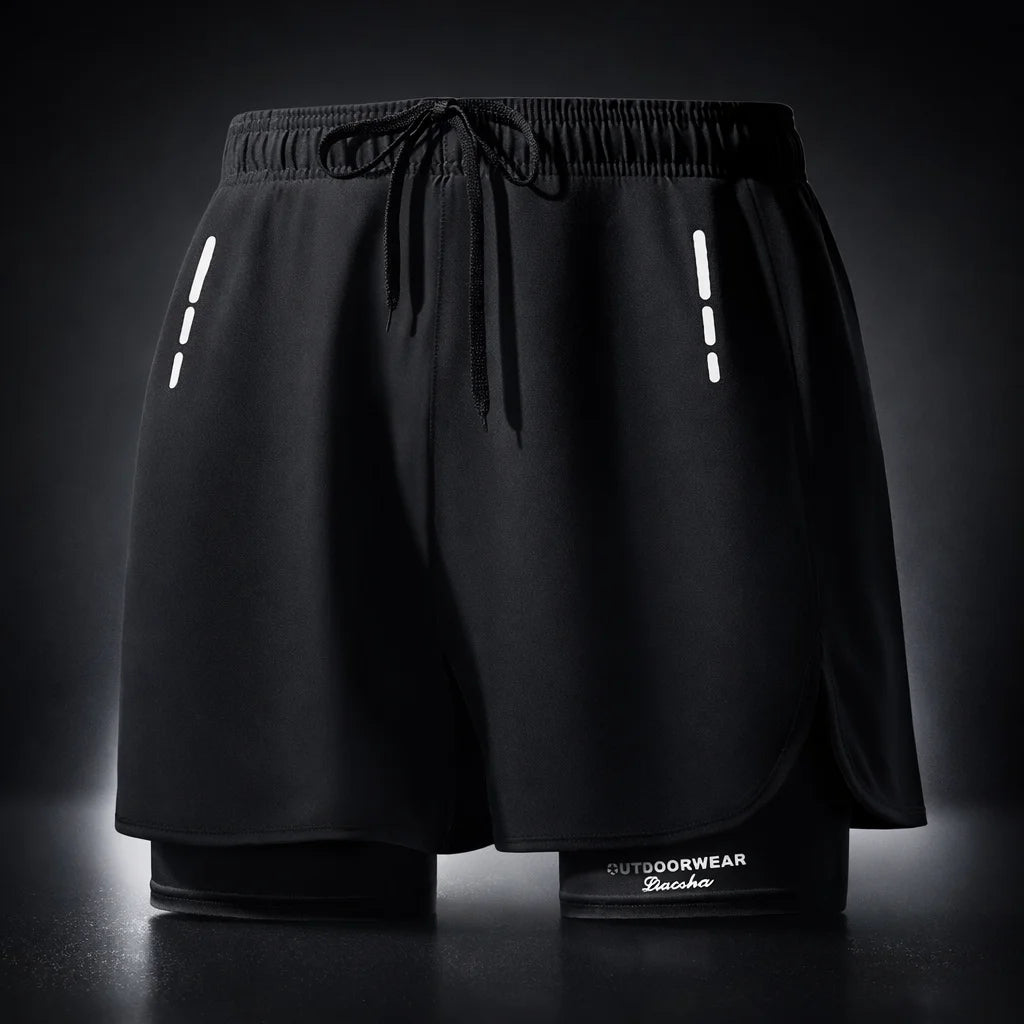 Men's Swim Trunks Quick Dry Athletic Shorts with Compression Liner for Beach Pool Running Gym