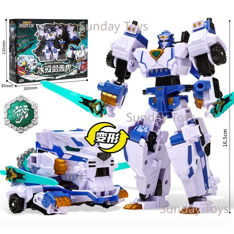 2026 MiniForce Dinoid Warrior BURSTER GIGA Transformation Robot Dinosaur Model Mini Force Deformation Headbot Giganoto Dino Toys