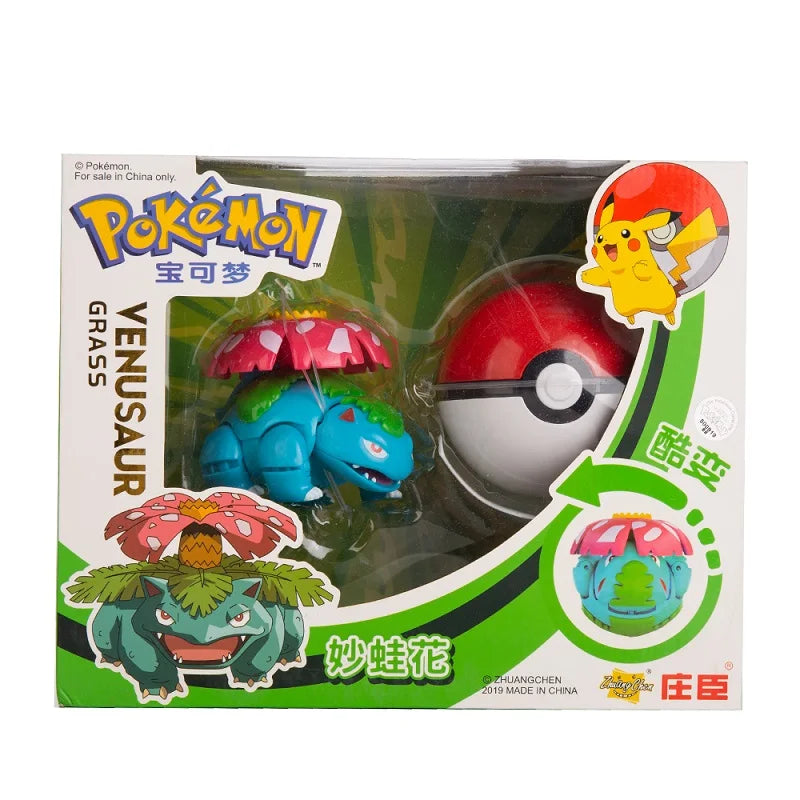 Genuine Pokemon Anime Figure Pikachu Gengar Charizard Gyarados Mew Dragonite Pet  Collect Model Doll Transformation Toy Gifts