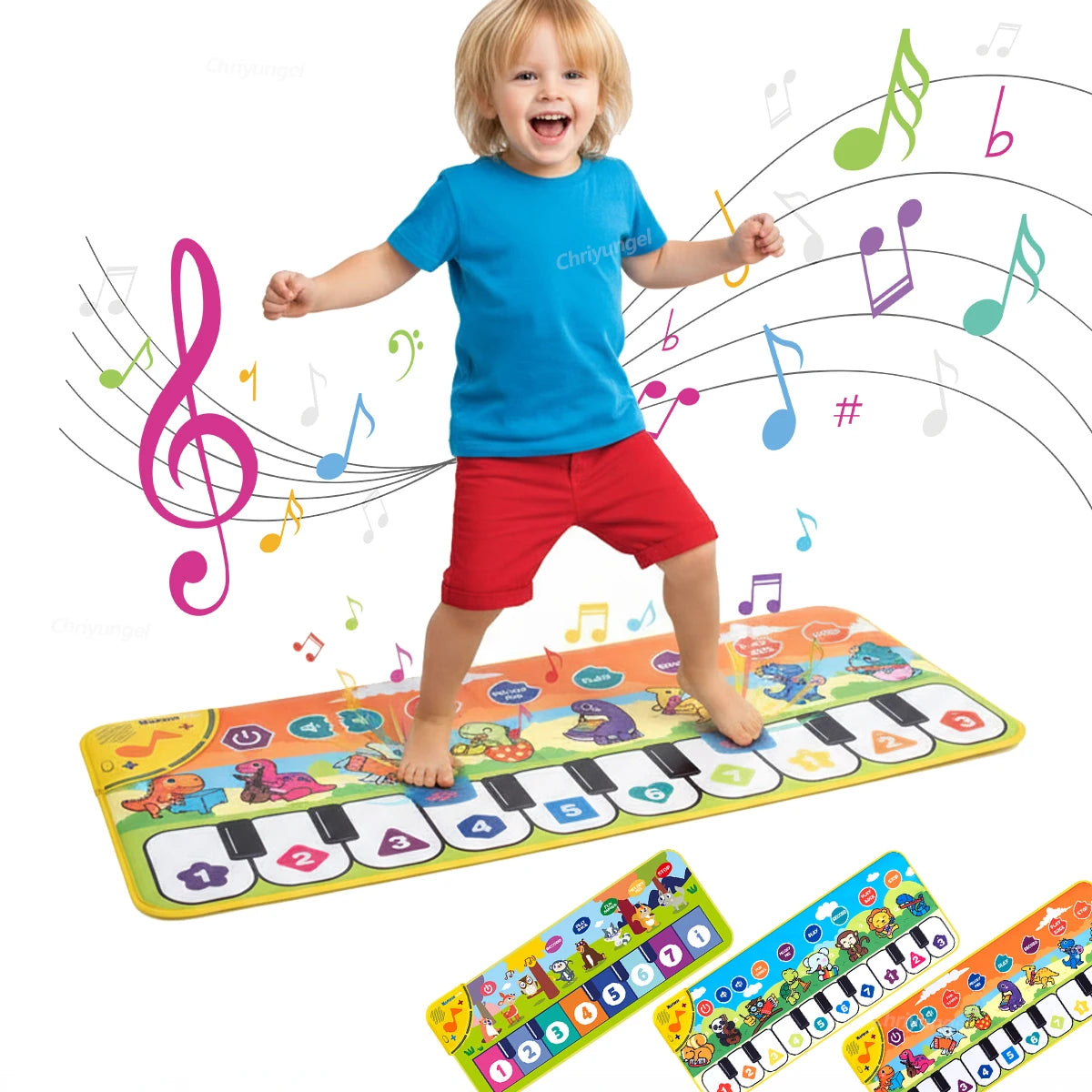 Piano Dance Mat for Kids 80*30cm Music Play Mat with Demo Songs Toddlers Floor Keyboard Musical Carpet Girl Boy Birthday Gifts