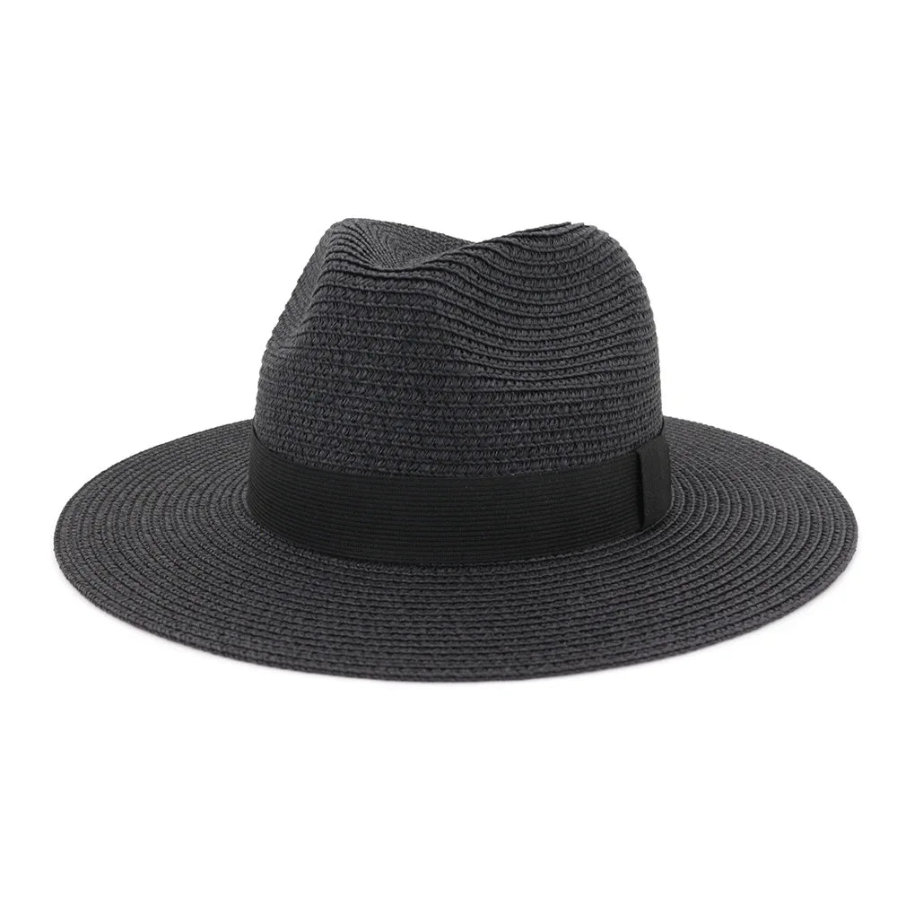 Large Size 60CM Summer Panama Hats For Women Men Wide Brim Beach Jazz Hat Cooling Ladies Sun Straw Hat