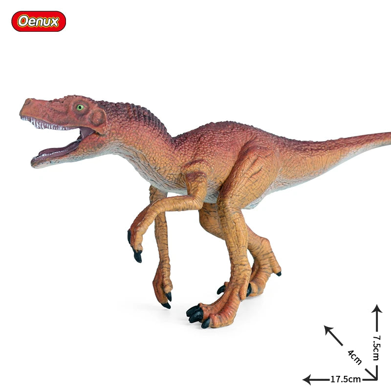 Oenux Jurassic Dinosaur Figurines T-Rex Velociraptor Spinosaurus Dilophosaurus Animal Model Action Figures Collection Kid Toy