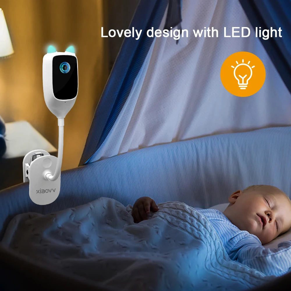 4MP XIAOVV  Video Baby Monitor Cry Detection Full Color Night Vision 360 Degree Rotating Two-way audio WiFi Indoor infant Camera