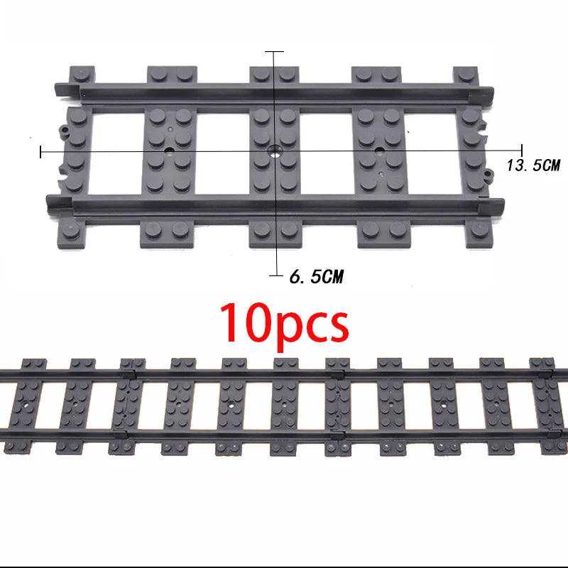NEW City Trains Flexible Tracks Soft Straight Curved Rails Switch Building Block Creative Models Railways Toys For Kids Gifts