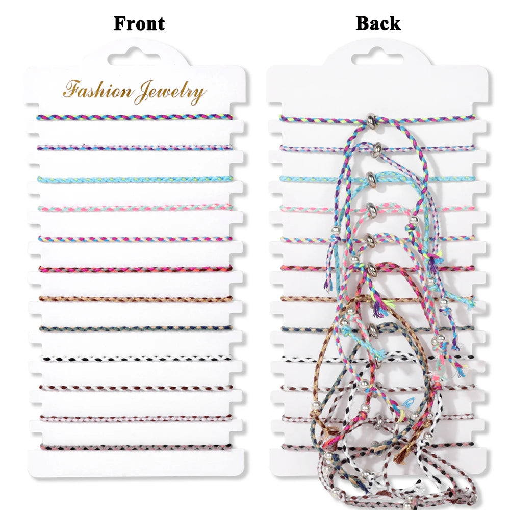 Wholesale 12pcs/set Bohemia Bracelet Set Colorful Natural Stone Crystal Seed Beads Evil Eye Braided Bracelets For Women Men