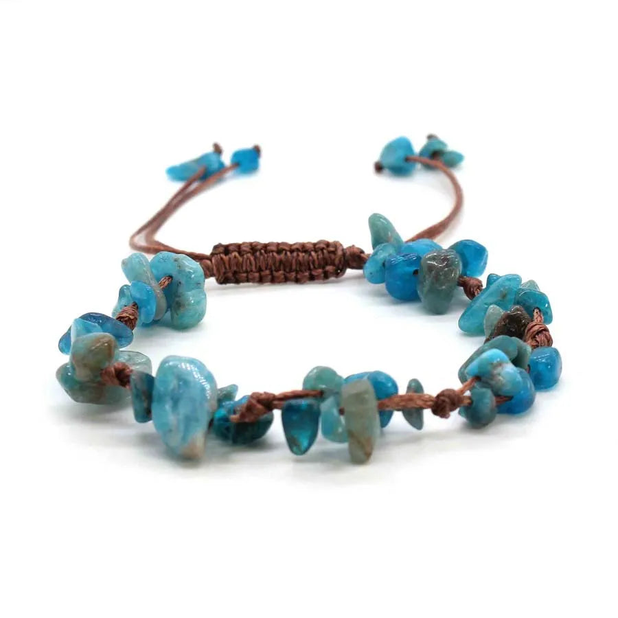 Macrame Crystal Chip Stone Braided Bracelets For Women Girls Natural Amethyst Quartz Gemetone Weave Adjustable Bracelet Jewelry