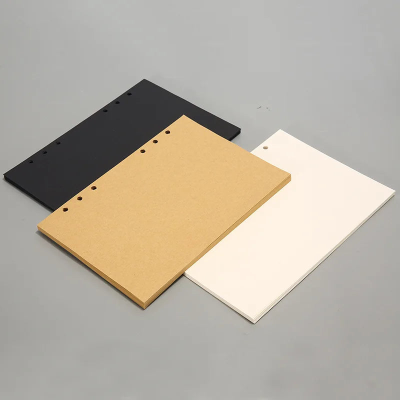 A5 A6 A7 Black White Loose Leaf Notebook Refill Spiral Binder Inner Page Grid Blank Line Diary Agenda PlannerSchool Stationery
