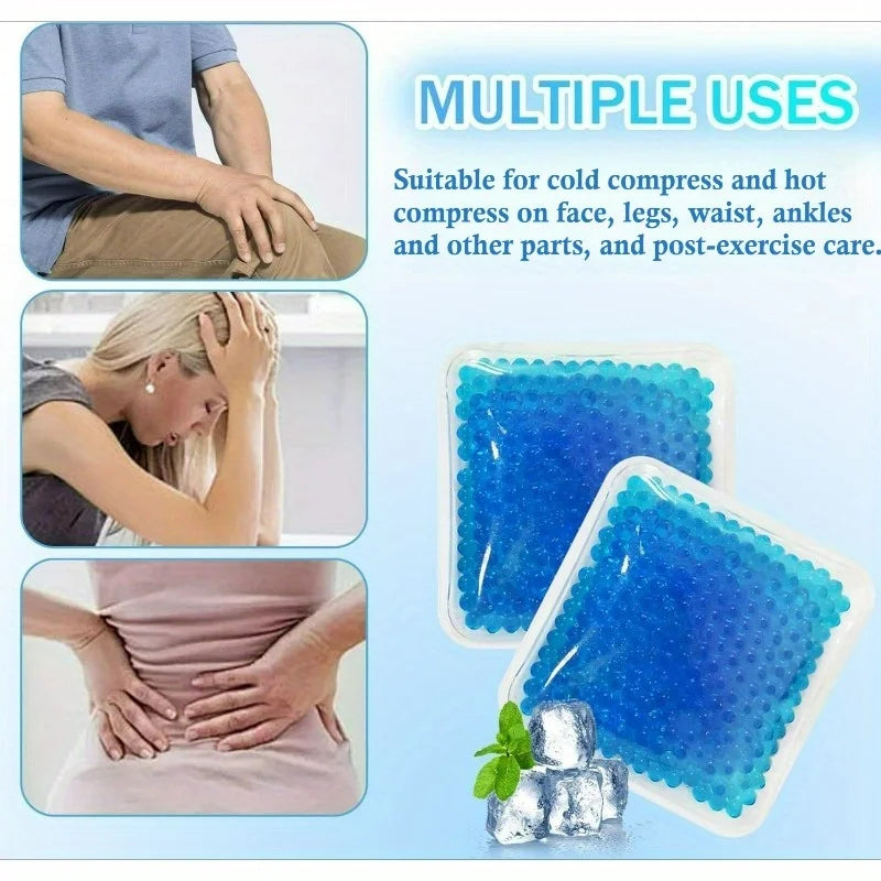 Flexible Reusable Hot Cold Gel Pack for Knee, Neck, Wrist, Ankle Pain Relief - Summer Cooling Pad, Family First Aid Essentia