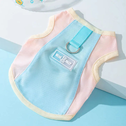 Summer Cooling Vest Thin Pet Dog Clothes Breathable Mesh Dog T Shirt Chihuahua Bichon Dog Clothing Cat Vests Puppy Undershirts