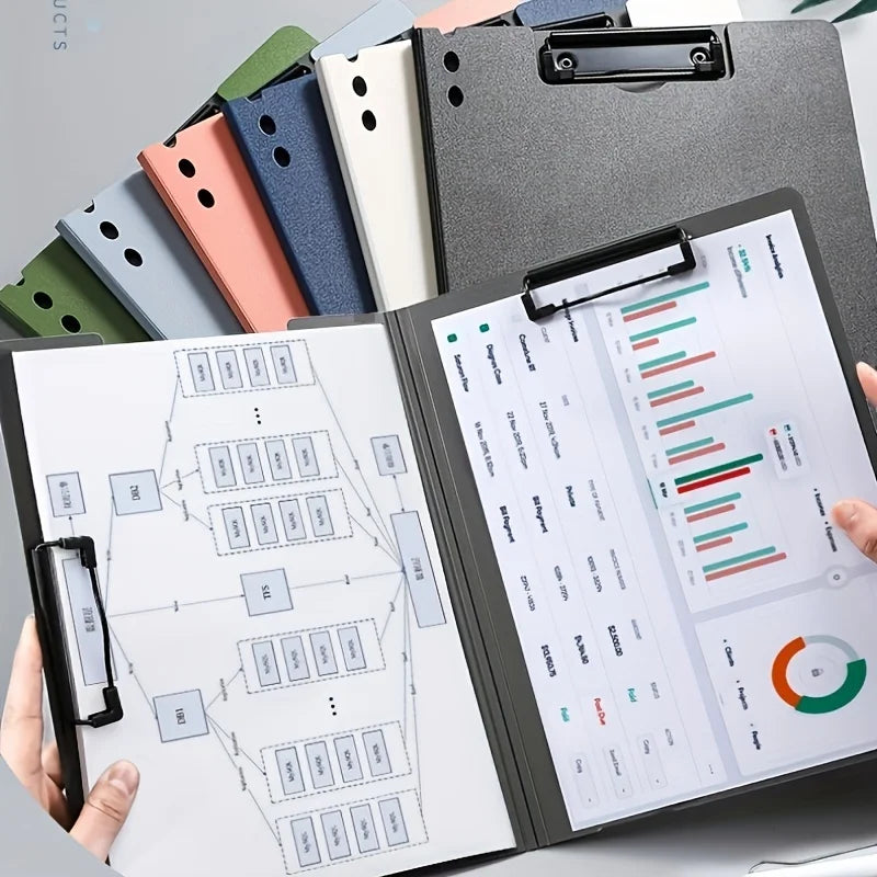 1pcs A4 File Folder Clipboard Writing Pad Memo Clip Board Clips Test Paper Storage Organizer School Supplies Office Stationary